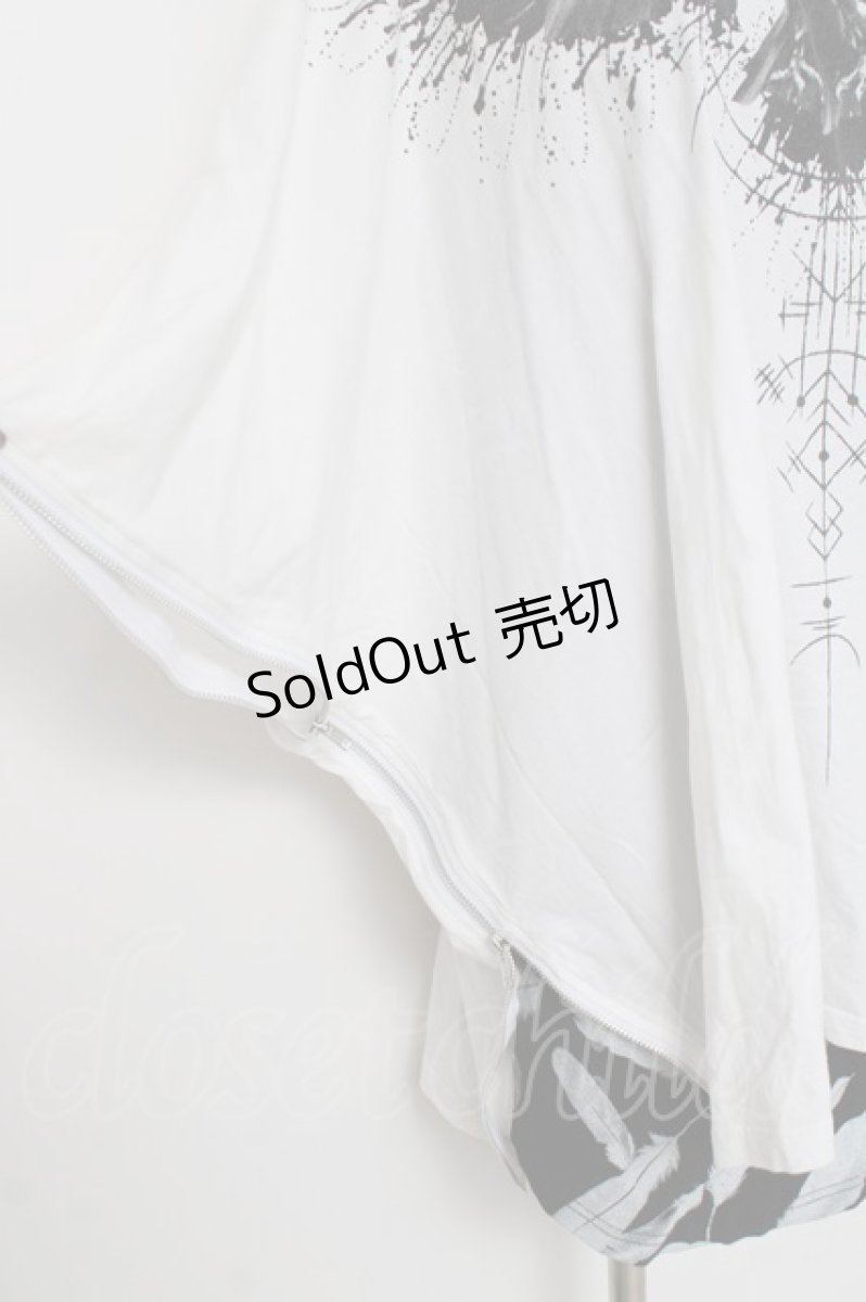 画像4: CIVARIZE / Gabriel ポンチョTシャツ F ホワイト/ブラック Y-26-03-16-137-GO-TS-SZ-ZY (4)