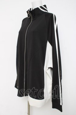 画像2: REFLEM / BIG切替ジャージ/オーバーサイズジャージトップス F ブラック/ホワイト Y-26-03-16-138-PU-TO-SZ-ZY
