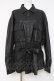 画像1: CIVARIZE / PUレザーオーバーサイズミリタリーシャツ F ブラック Y-26-03-16-140-GO-BL-SZ-ZY (1)