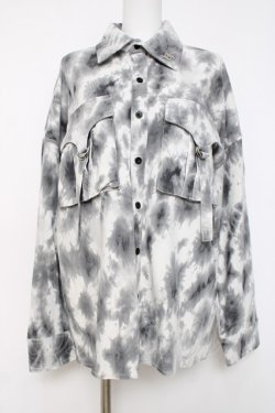 画像1: REFLEM / オーバームラ染めシャツ F グレー Y-26-03-16-141-PU-BL-SZ-ZY