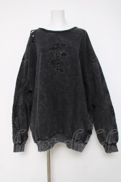 画像1: REFLEM / ドラゴン刺繍プルオーバー F ブラック Y-26-03-16-147-PU-TO-SZ-ZY