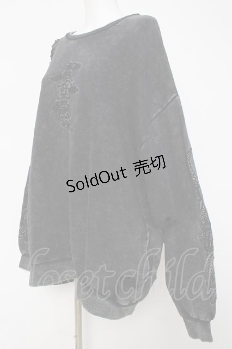 画像2: REFLEM / ドラゴン刺繍プルオーバー F ブラック Y-26-03-16-147-PU-TO-SZ-ZT0408Y (2)