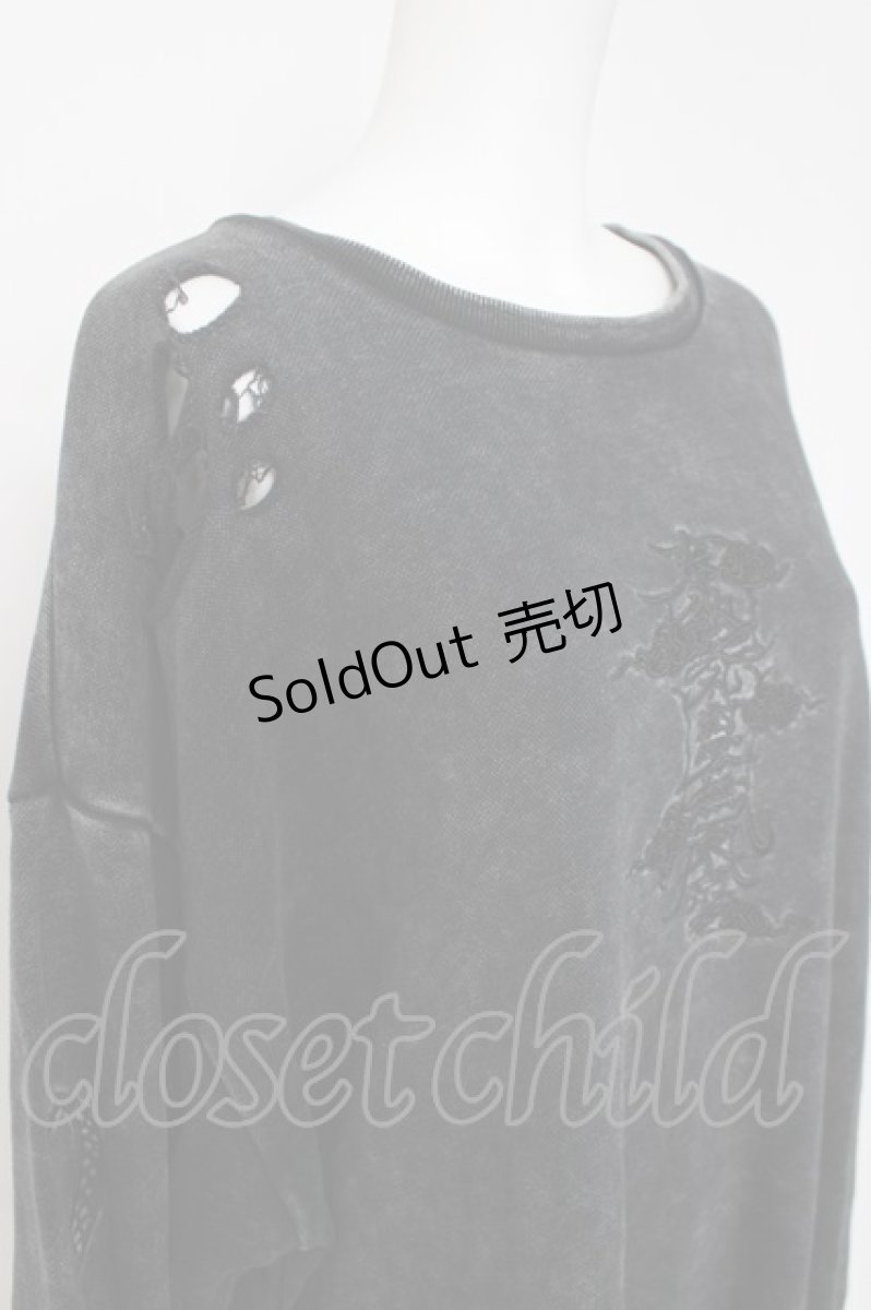 画像4: REFLEM / ドラゴン刺繍プルオーバー F ブラック Y-26-03-16-147-PU-TO-SZ-ZT0408Y (4)