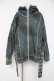 画像1: REFLEM / 顔料加工ハイネックデニムパーカー F ブルー Y-26-03-16-153-PU-JA-SZ-ZY (1)
