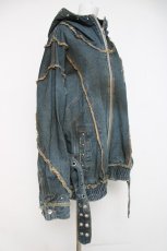 画像2: REFLEM / 顔料加工ハイネックデニムパーカー F ブルー Y-26-03-16-153-PU-JA-SZ-ZY (2)