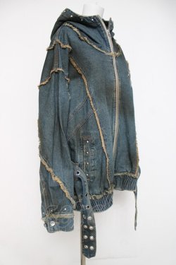 画像2: REFLEM / 顔料加工ハイネックデニムパーカー F ブルー Y-26-03-16-153-PU-JA-SZ-ZY