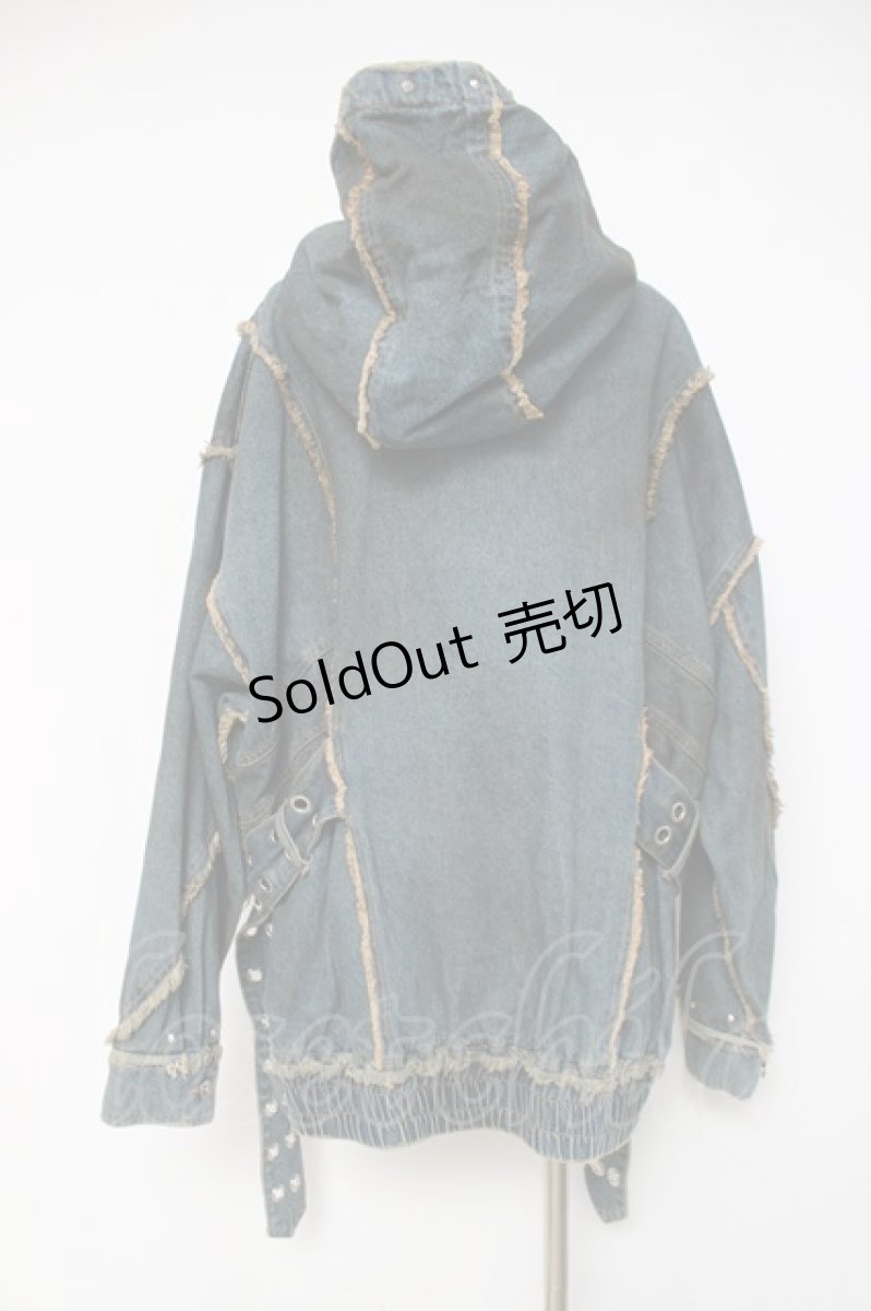 画像3: REFLEM / 顔料加工ハイネックデニムパーカー F ブルー Y-26-03-16-153-PU-JA-SZ-ZY (3)