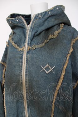 画像4: REFLEM / 顔料加工ハイネックデニムパーカー F ブルー Y-26-03-16-153-PU-JA-SZ-ZY