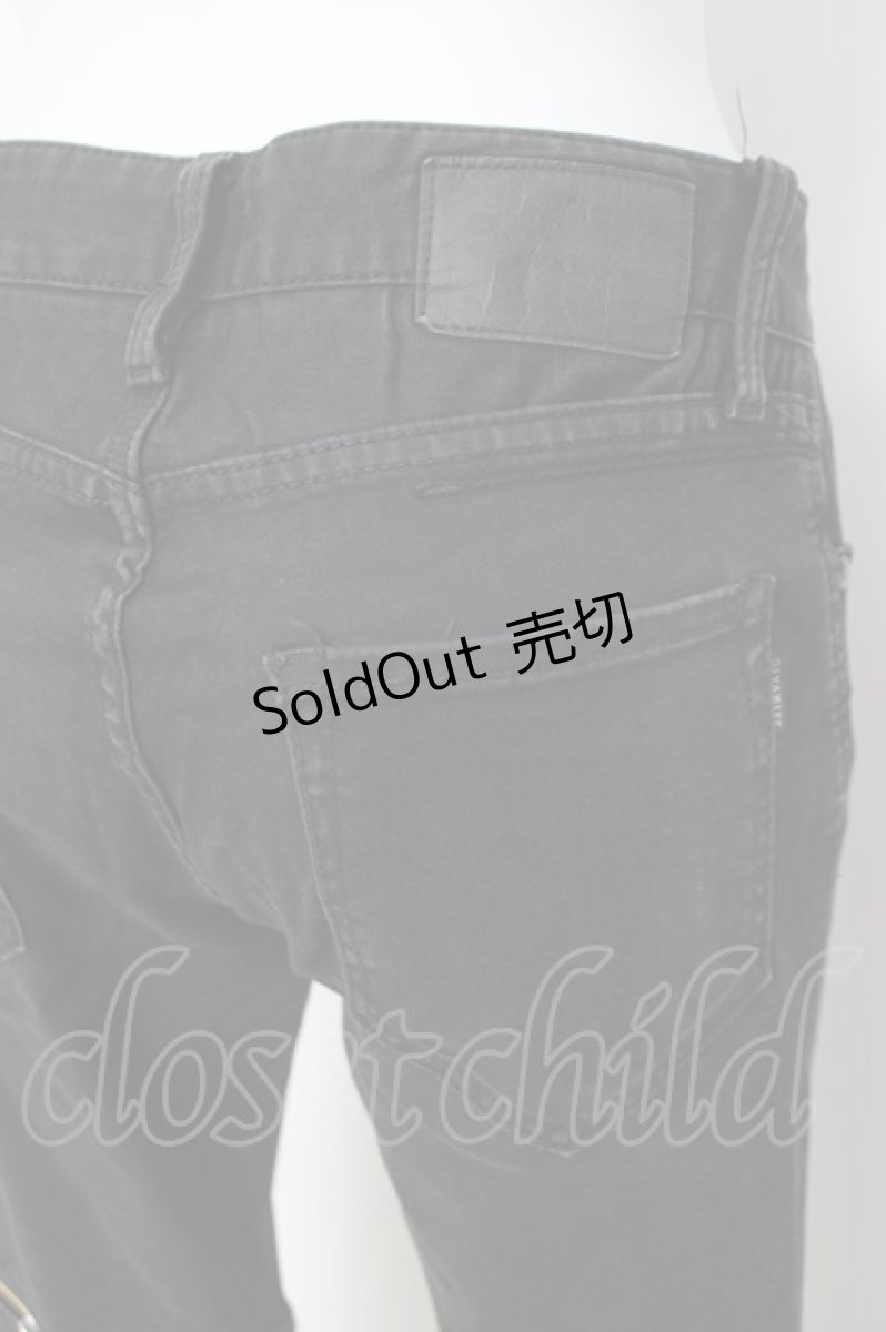 画像4: CIVARIZE / PUレザー切り替えバイカーZIPストレッチスキニーパンツ 42 ブラック Y-26-03-16-154-GO-PA-SZ-ZY (4)