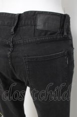 画像4: CIVARIZE / PUレザー切り替えバイカーZIPストレッチスキニーパンツ 42 ブラック Y-26-03-16-154-GO-PA-SZ-ZY (4)