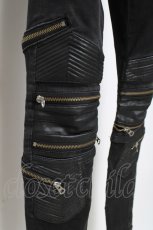 画像5: CIVARIZE / PUレザー切り替えバイカーZIPストレッチスキニーパンツ 42 ブラック Y-26-03-16-154-GO-PA-SZ-ZY (5)