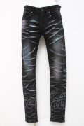 CIVARIZE / 吹き付け立体加工スキニーデニムパンツ 42 ブラック Y-26-03-16-155-GO-PA-SZ-ZY