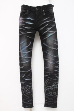 画像1: CIVARIZE / 吹き付け立体加工スキニーデニムパンツ 42 ブラック Y-26-03-16-155-GO-PA-SZ-ZY