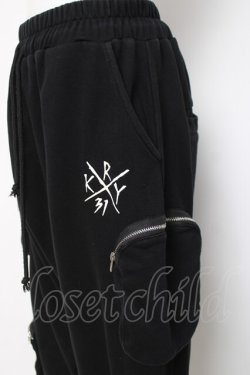 画像2: KRY CLOTHING / KUSA サルエルパンツ F ブラック Y-26-03-16-156-EL-PA-SZ-ZY