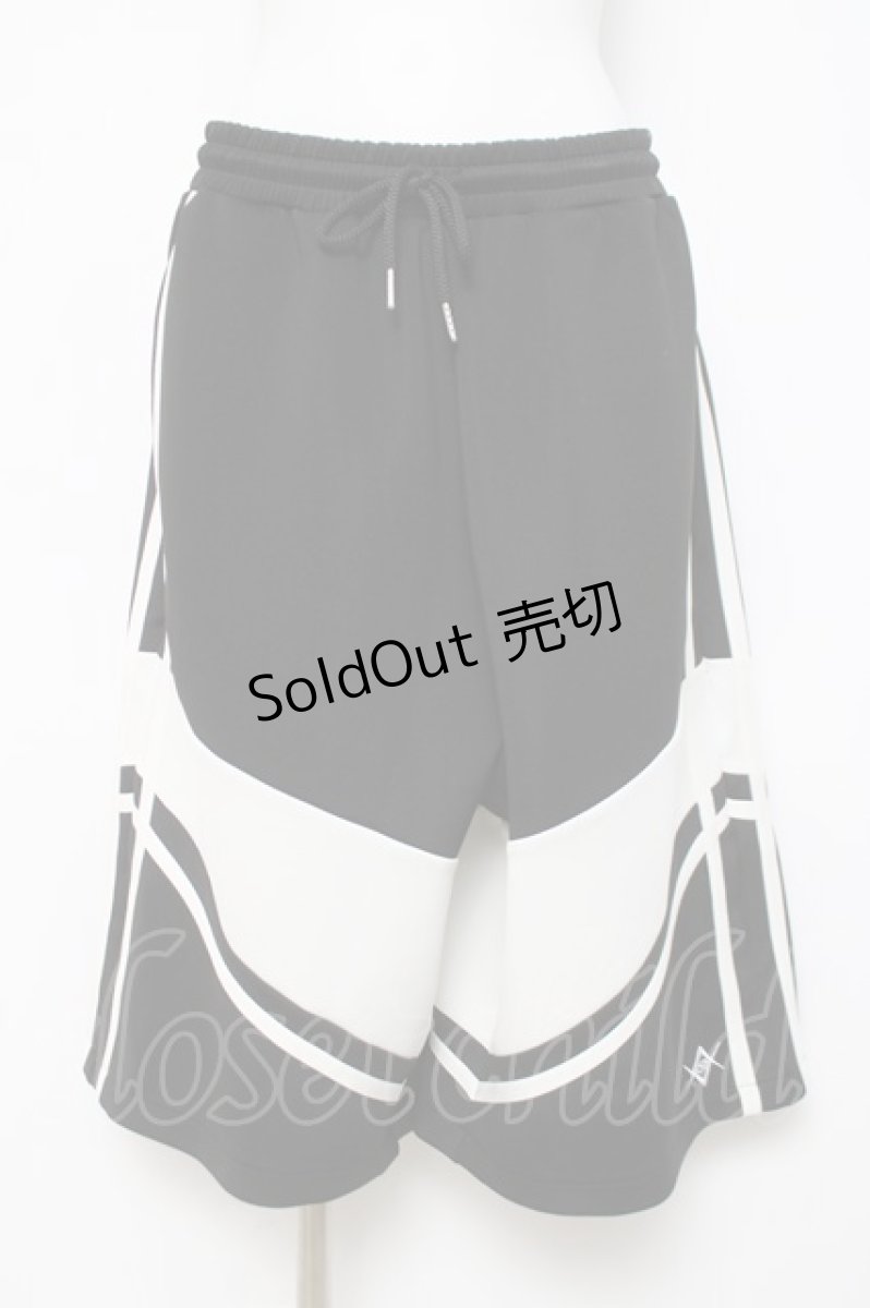 画像1: REFLEM / BIGジャージハーフパンツ F ブラック/ホワイト Y-26-03-16-159-PU-PA-SZ-ZY (1)