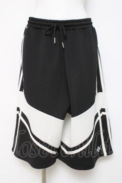 画像1: REFLEM / BIGジャージハーフパンツ F ブラック/ホワイト Y-26-03-16-159-PU-PA-SZ-ZY