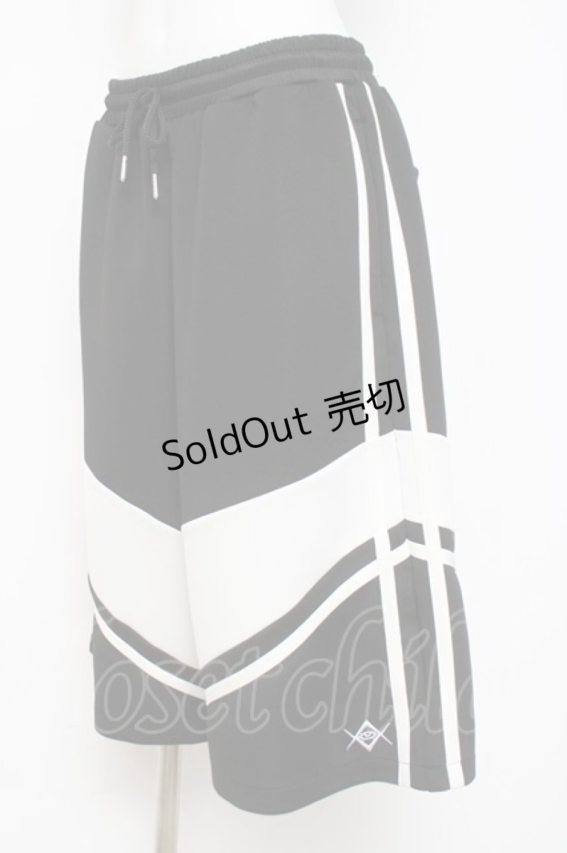 画像2: REFLEM / BIGジャージハーフパンツ F ブラック/ホワイト Y-26-03-16-159-PU-PA-SZ-ZY (2)