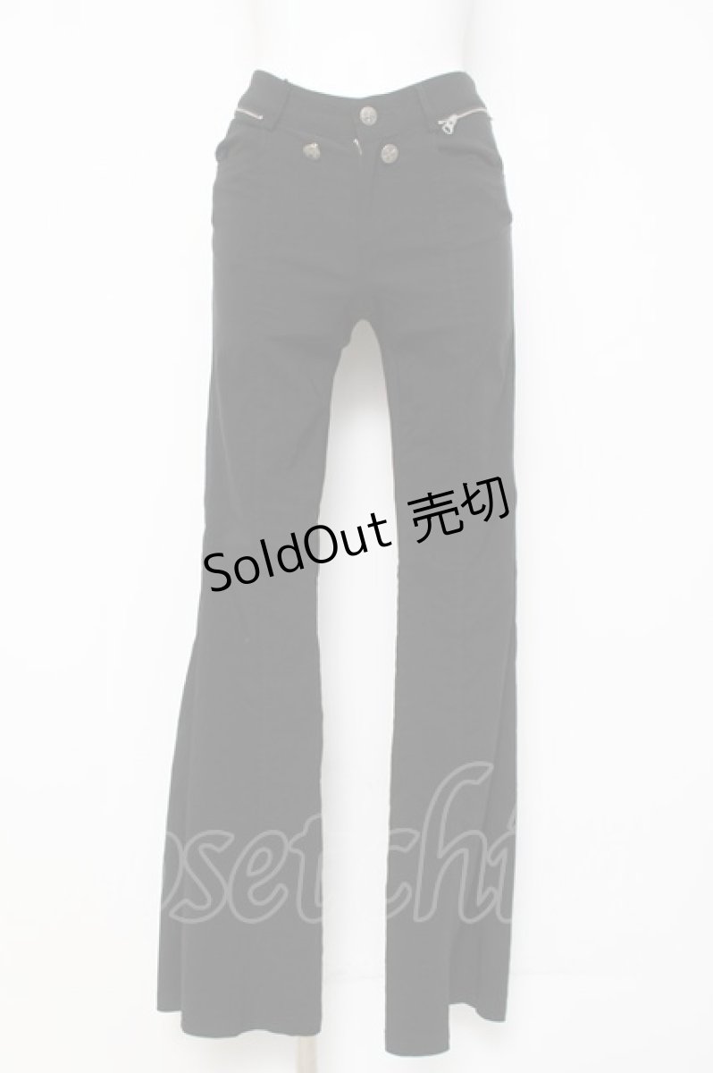 画像1: Ozz On / ストレッチフレアパンツ  黒 Y-26-03-16-160-OO-PA-SZ-ZY (1)