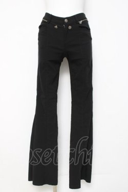 画像1: Ozz On / ストレッチフレアパンツ  黒 Y-26-03-16-160-OO-PA-SZ-ZY