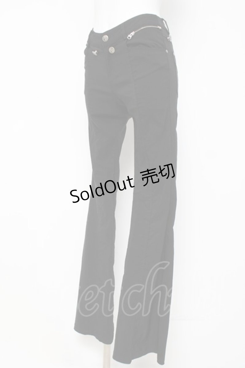 画像2: Ozz On / ストレッチフレアパンツ  黒 Y-26-03-16-160-OO-PA-SZ-ZY (2)