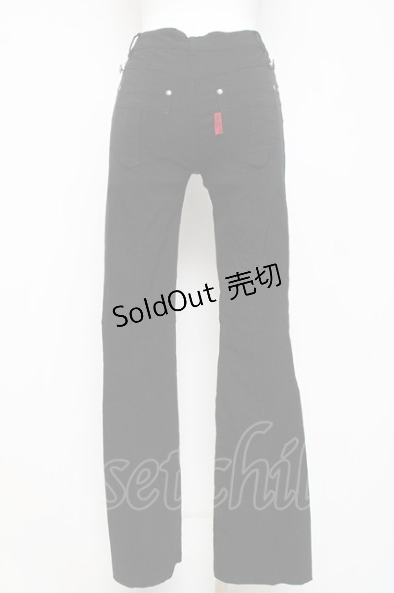 画像3: Ozz On / ストレッチフレアパンツ  黒 Y-26-03-16-160-OO-PA-SZ-ZY (3)