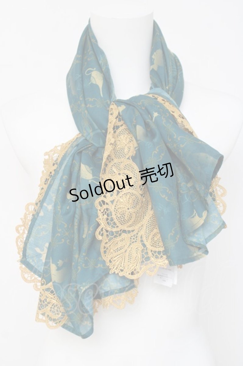 画像2: axes femme / アラジン/大判ストール  グリーン Y-26-03-16-023-AX-BG-SZ-ZY (2)