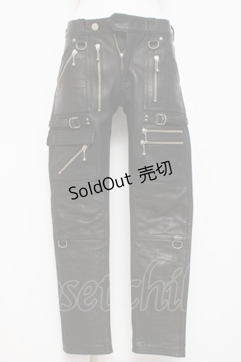 画像1: blackmeans / レザーパンツ 1 ブラック Y-26-03-16-161-PU-PA-SZ-ZY (1)