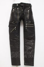 画像1: blackmeans / レザーパンツ 1 ブラック Y-26-03-16-161-PU-PA-SZ-ZY (1)