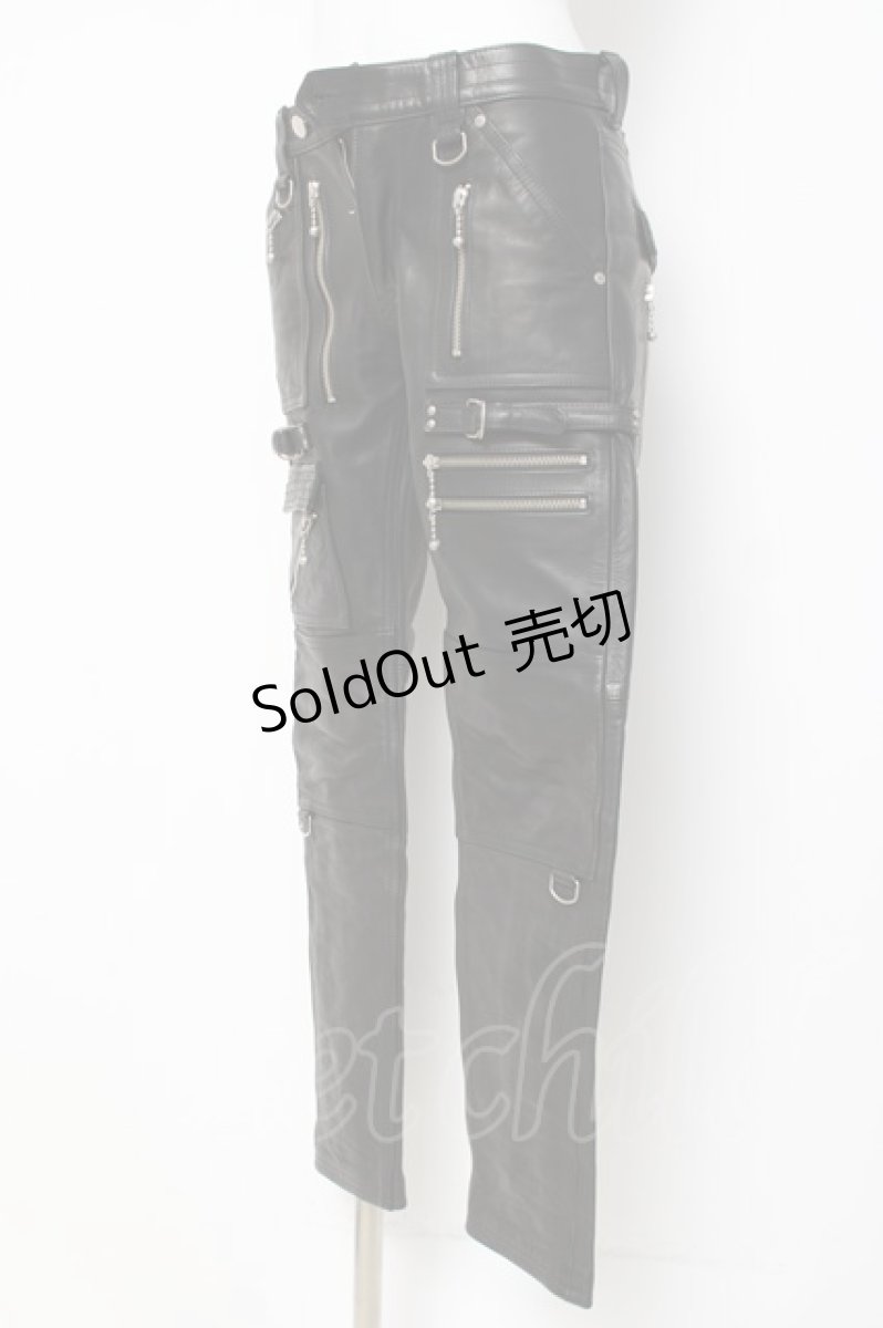 画像2: blackmeans / レザーパンツ 1 ブラック Y-26-03-16-161-PU-PA-SZ-ZY (2)