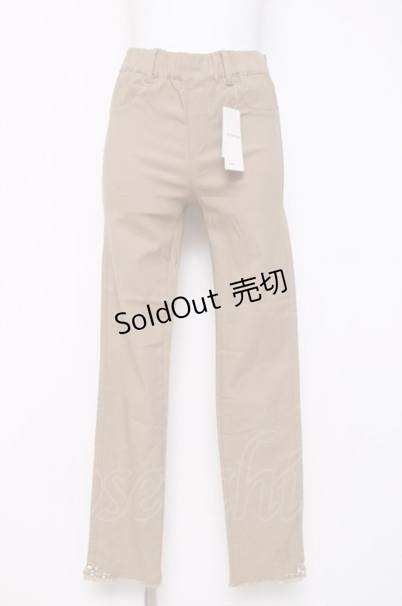 画像1: axes femme / 裾ビジューパギンス M ベージュ Y-26-03-16-163-AX-PA-SZ-ZY (1)