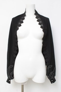 画像1: axes femme / バラ釦付2wayUVストール F 黒 Y-26-03-16-024-AX-ZA-SZ-ZY