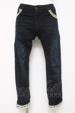 画像1: axes femme / レース配色ストレッチデニム M インディゴ Y-26-03-16-165-AX-PA-SZ-ZI (1)