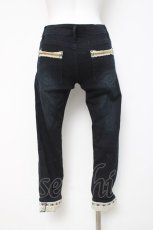 画像2: axes femme / レース配色ストレッチデニム M インディゴ Y-26-03-16-165-AX-PA-SZ-ZI (2)