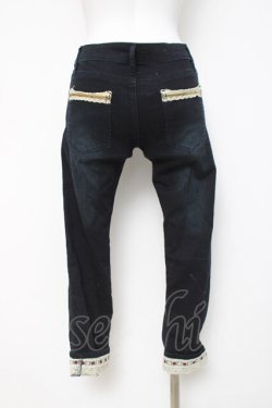 画像2: axes femme / レース配色ストレッチデニム M インディゴ Y-26-03-16-165-AX-PA-SZ-ZY