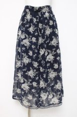 画像1: axes femme / 花柄ワイドパンツ M 紺 Y-26-03-16-167-AX-PA-SZ-ZY (1)
