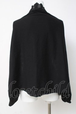 画像2: axes femme / バラ釦付2wayUVストール F 黒 Y-26-03-16-024-AX-ZA-SZ-ZY