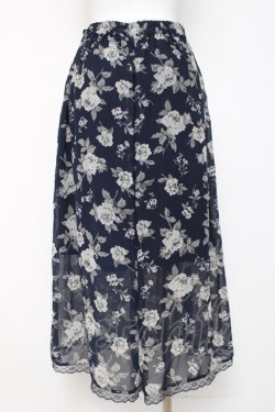 画像2: axes femme / 花柄ワイドパンツ M 紺 Y-26-03-16-167-AX-PA-SZ-ZY