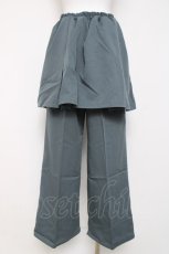 画像2: axes femme / チャイナ釦付きレイヤードパンツ F グリーン Y-26-03-16-168-AX-PA-SZ-ZI (2)