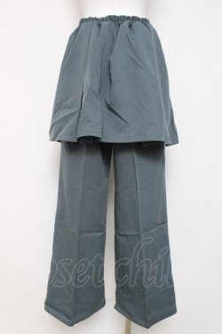 画像2: axes femme / チャイナ釦付きレイヤードパンツ F グリーン Y-26-03-16-168-AX-PA-SZ-ZY