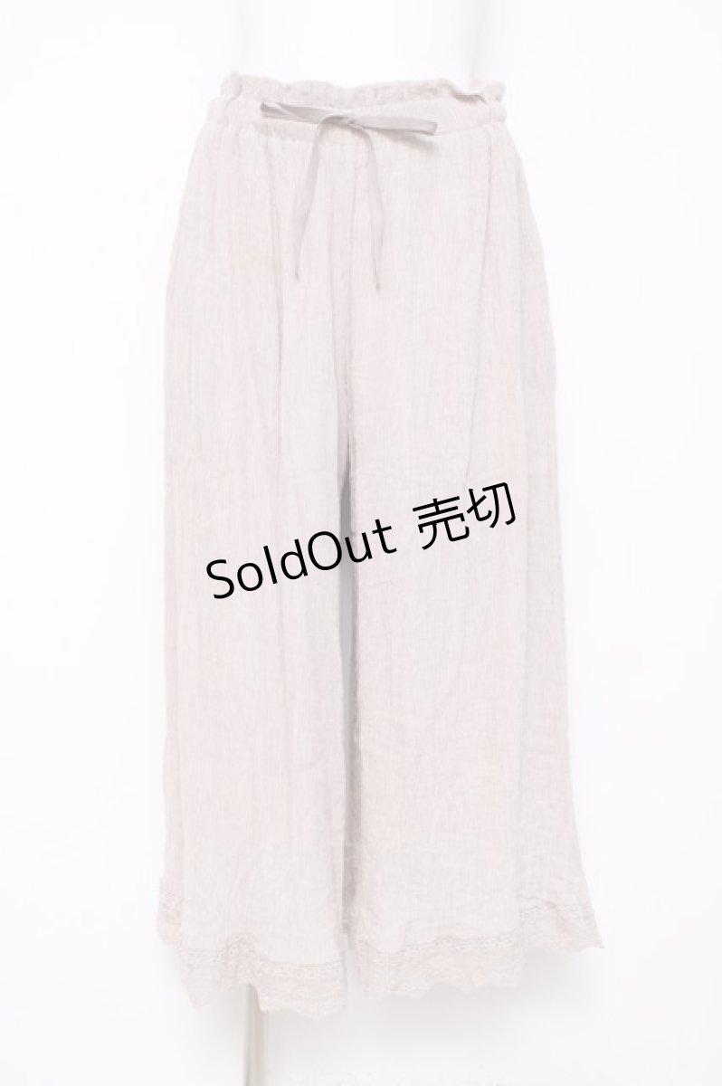 画像1: axes femme / 選べる着丈楊柳ワイドパンツ S グレージュ Y-26-03-16-169-AX-PA-SZ-ZY (1)