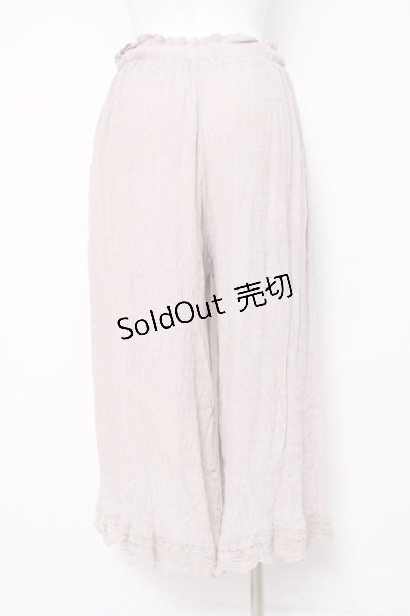 画像2: axes femme / 選べる着丈楊柳ワイドパンツ S グレージュ Y-26-03-16-169-AX-PA-SZ-ZY (2)