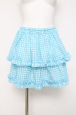 画像1: MARBLE / ギンガムチェックスカート  サックス Y-26-03-16-172-GO-SK-SZ-ZY (1)
