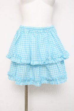 画像1: MARBLE / ギンガムチェックスカート  サックス Y-26-03-16-172-GO-SK-SZ-ZY