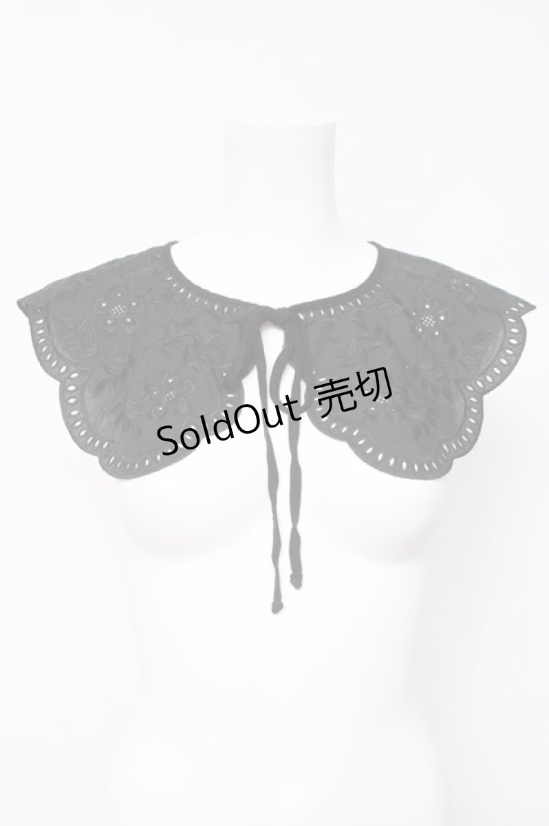 画像1: axes femme / スカラップ付け襟  黒 Y-26-03-16-025-AX-ZA-SZ-ZY (1)