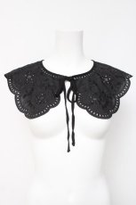 画像1: axes femme / スカラップ付け襟  黒 Y-26-03-16-025-AX-ZA-SZ-ZY (1)