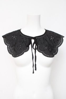 画像1: axes femme / スカラップ付け襟  黒 Y-26-03-16-025-AX-ZA-SZ-ZY