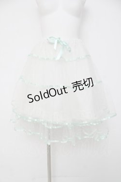 画像1: BABY, THE STARS SHINE BRIGHT / ふわふわドットチュールパニエ  ミント Y-26-03-16-175-BA-SK-AS-ZY