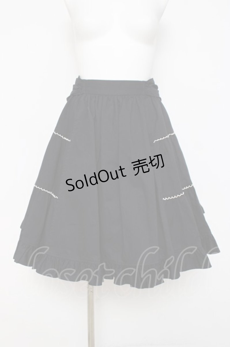 画像1: Heart E / サイドティアードバックリボンスカート  紺 Y-26-03-16-177-LO-SK-SZ-ZY (1)