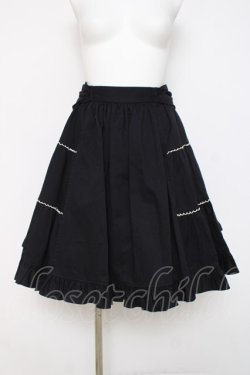 画像1: Heart E / サイドティアードバックリボンスカート  紺 Y-26-03-16-177-LO-SK-SZ-ZY