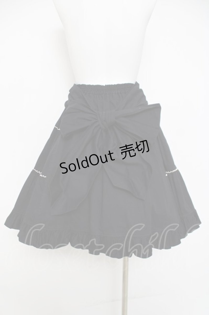 画像3: Heart E / サイドティアードバックリボンスカート  紺 Y-26-03-16-177-LO-SK-SZ-ZY (3)